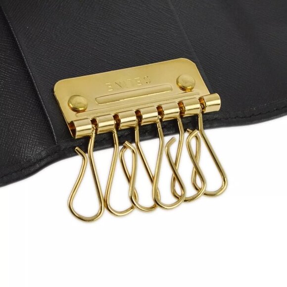 Celine Black Macadam Key Case Small Good YS00/55 KK31550 - Picture 3 of 15